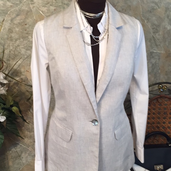 J Jill 🌹 stunning long Gray silver vest - Picture 4 of 8